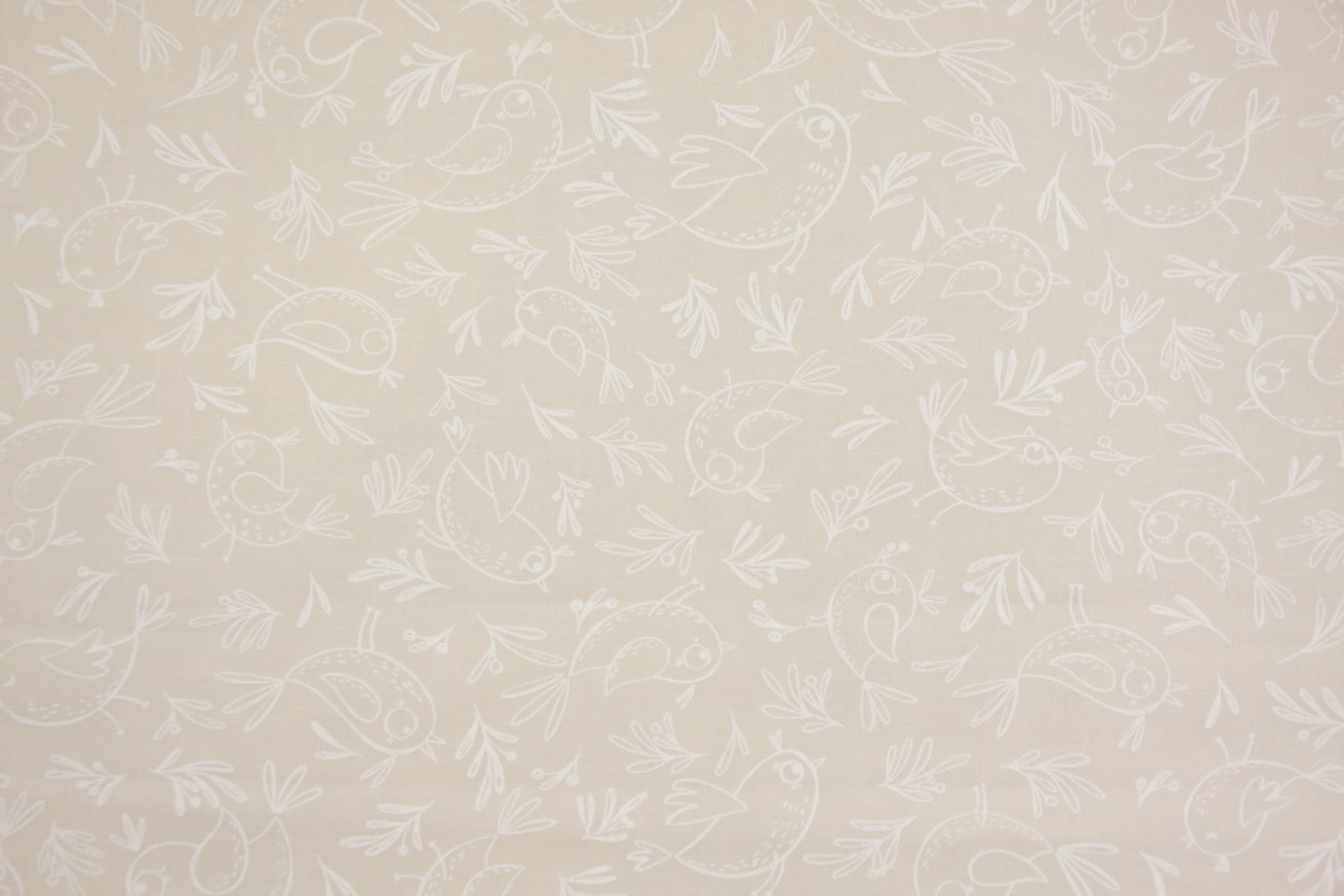 quiltstof-Heel zachtroze met vogeltjes-M