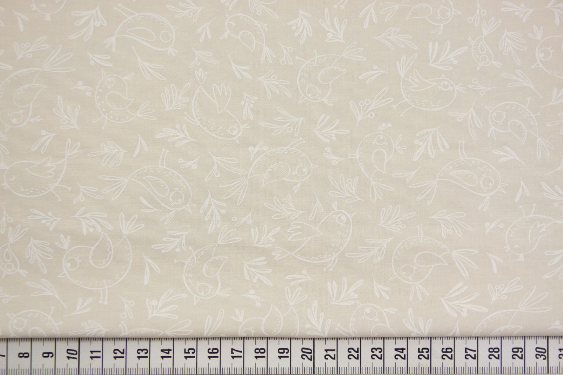 quiltstof-Heel zachtroze met vogeltjes-M