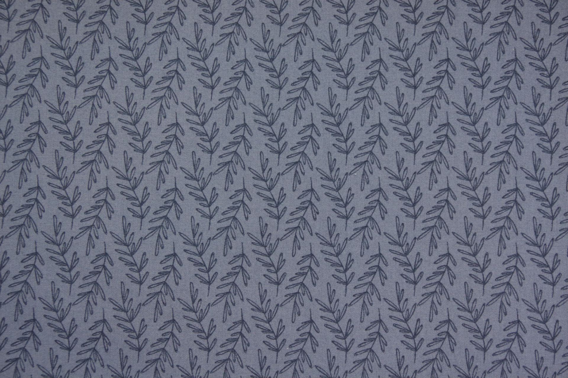 quiltstof-Grijsblauw met donkerblauwe ta