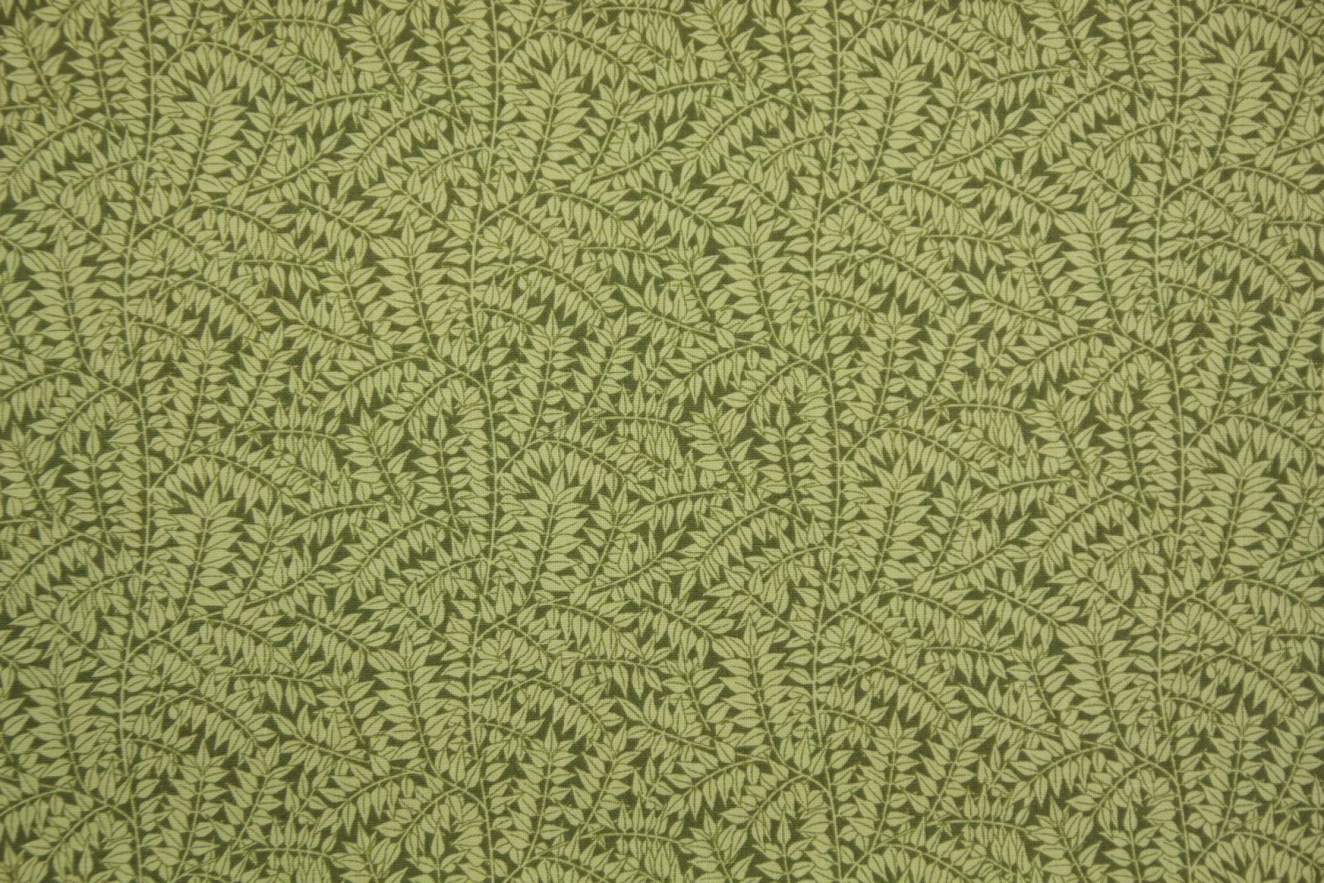 quiltstof-Donkergroen met lichtgroene va