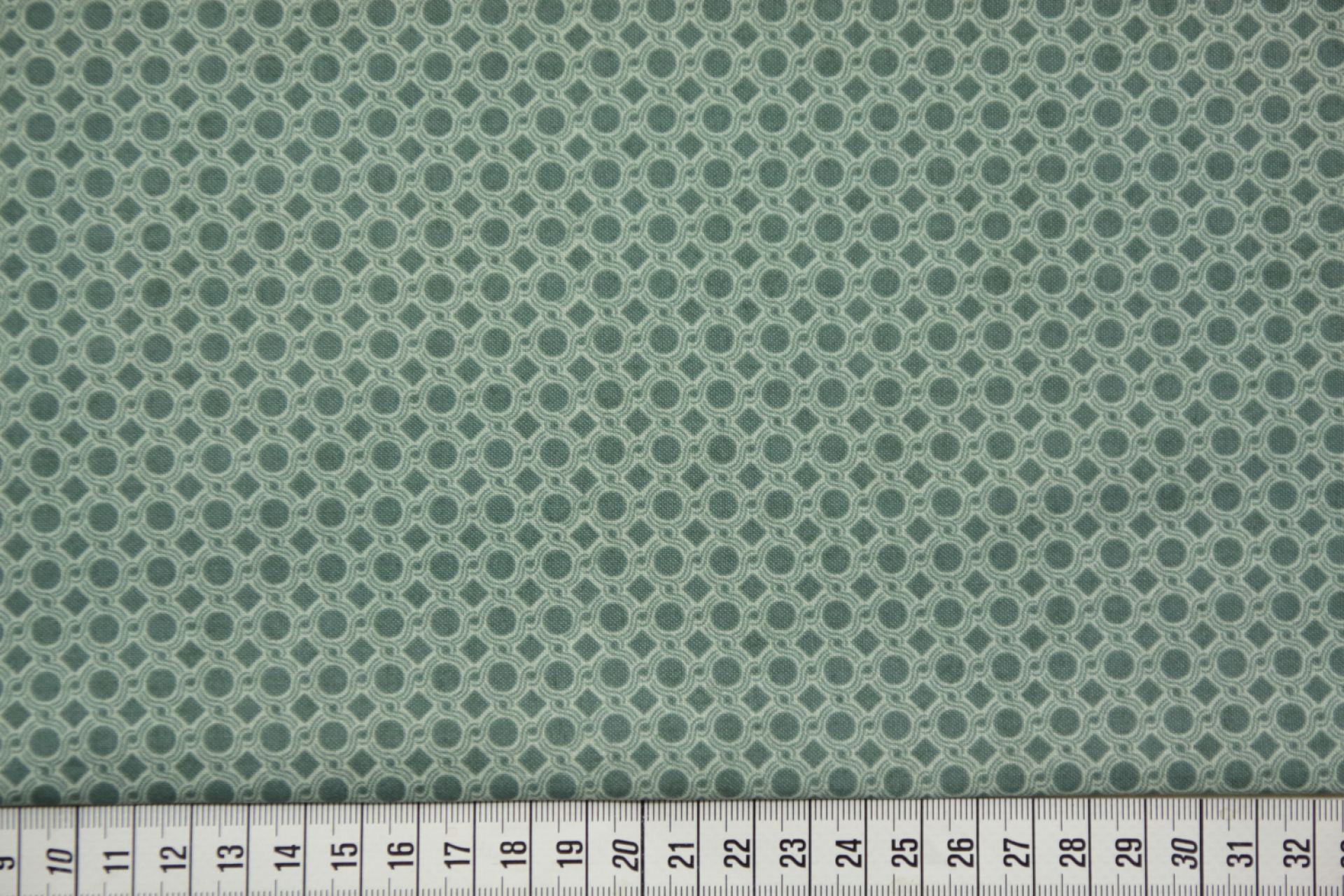 quiltstof-Licht zeegroen met stip- en ru