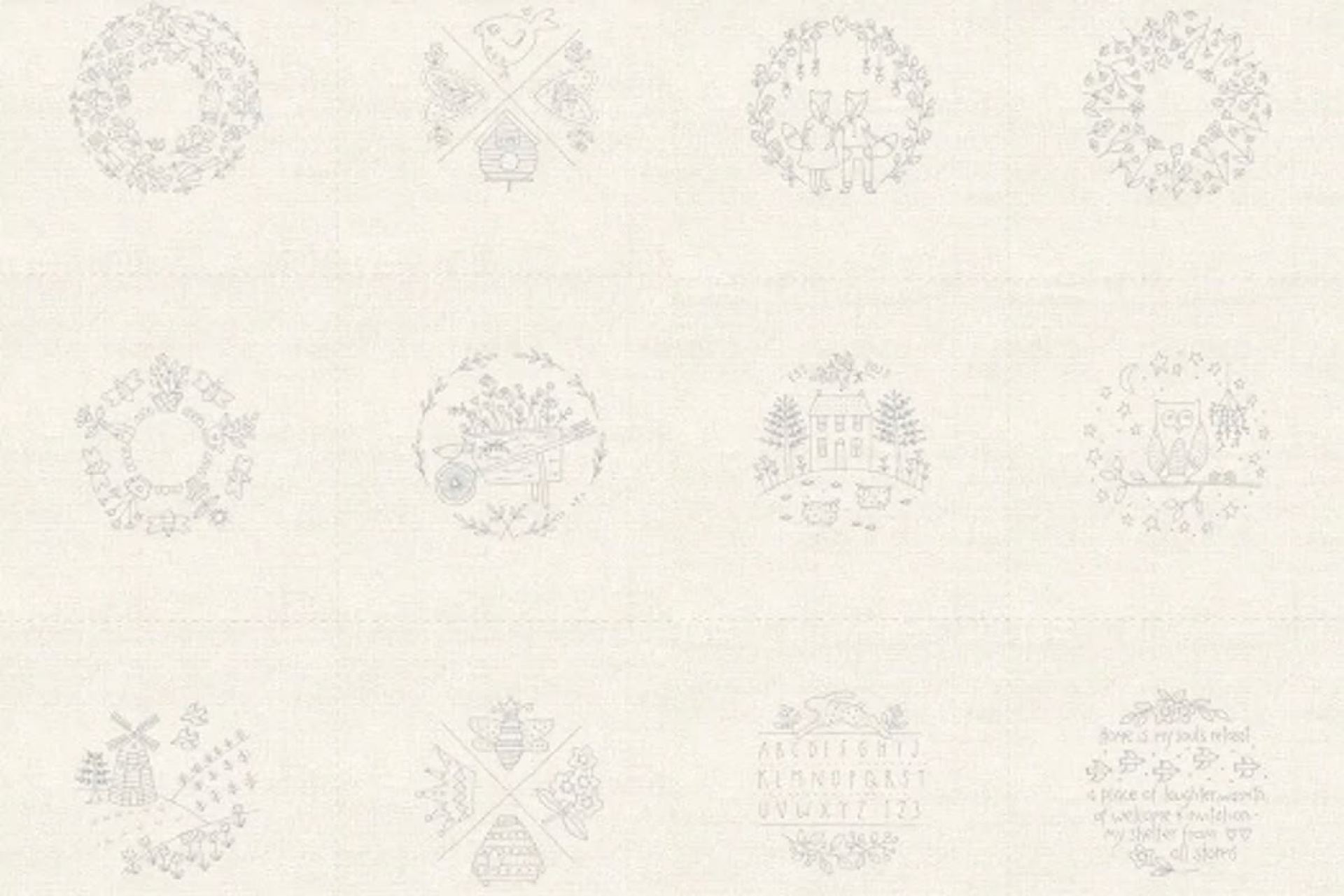 quitstof-stitchery panel-The Birdhouse-N