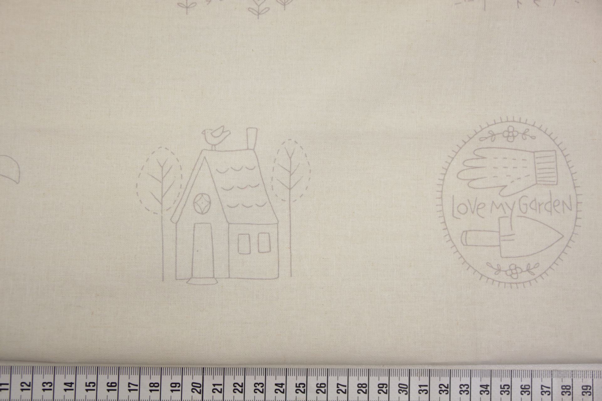 quiltstof-stitchery panel Ecru-panel-Wil