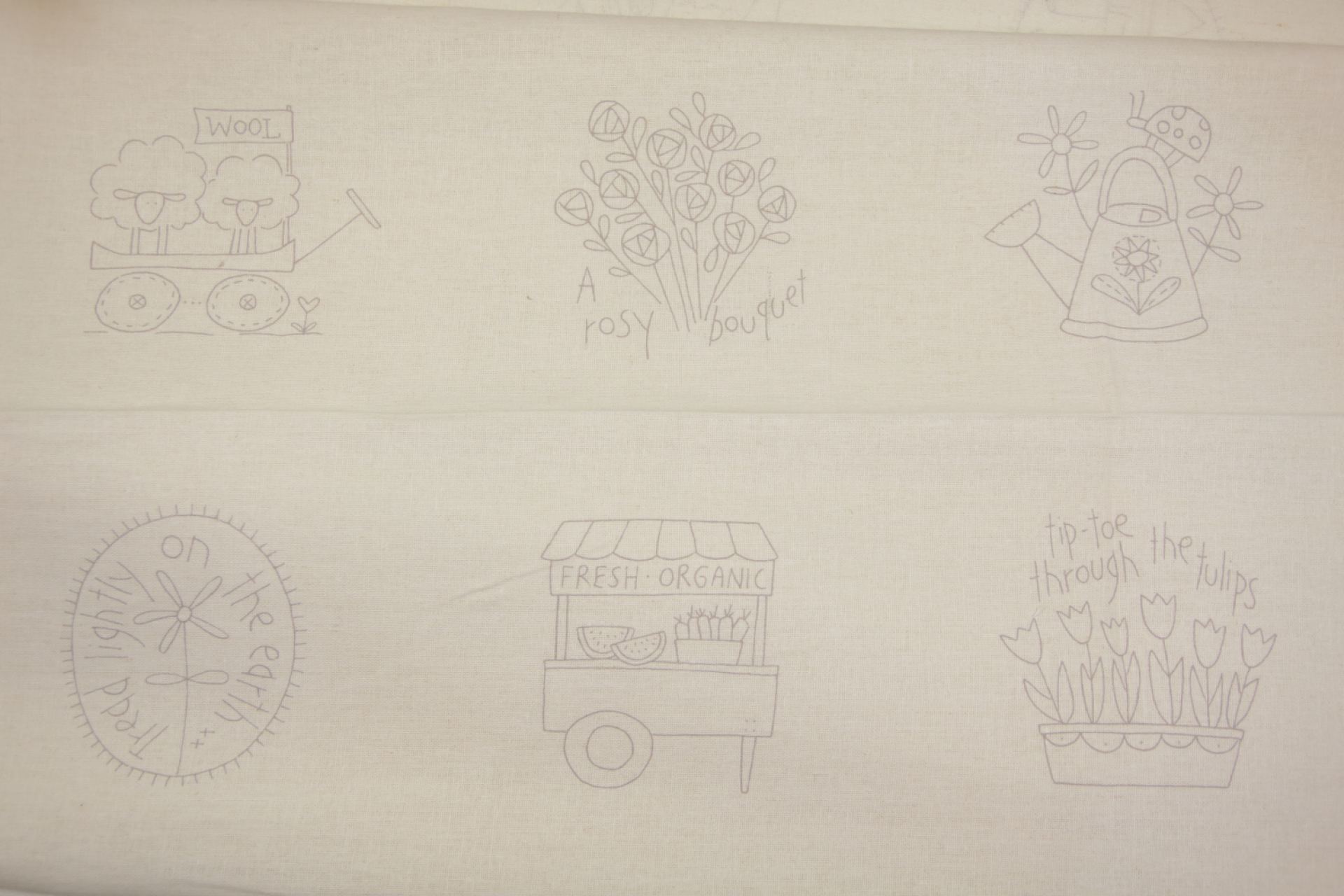 quiltstof-stitchery panel Ecru-panel-Wil