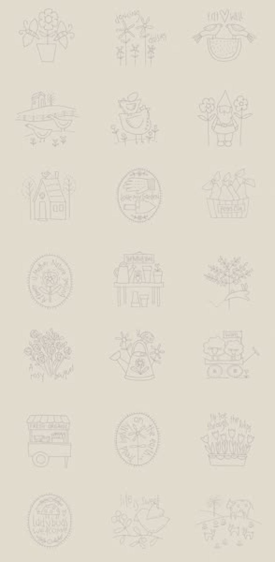 quiltstof-stitchery panel Ecru-panel-Wil