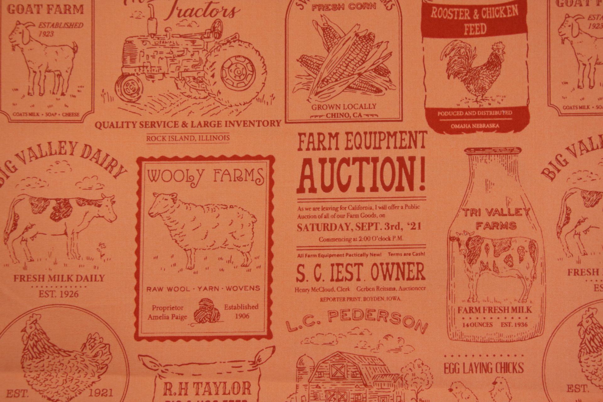 quiltstof-Zalmoranje met reclameborden b