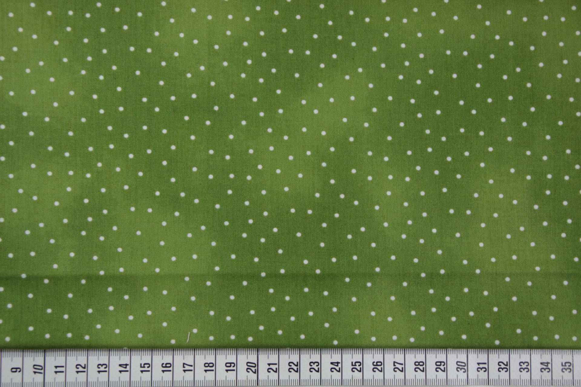 quiltstof-Groen-witte stipjes-Maywood-be