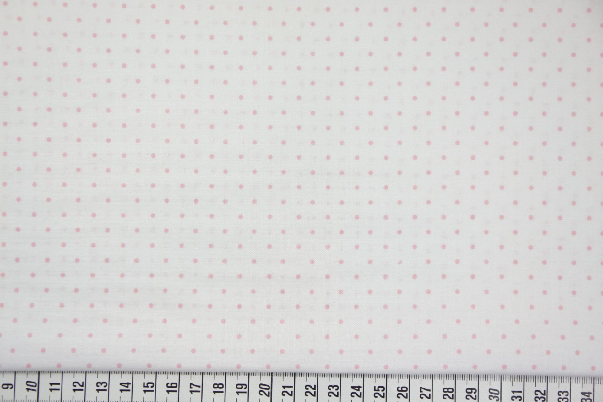 quiltstof-Wit met roze stipjes-Maywood-B