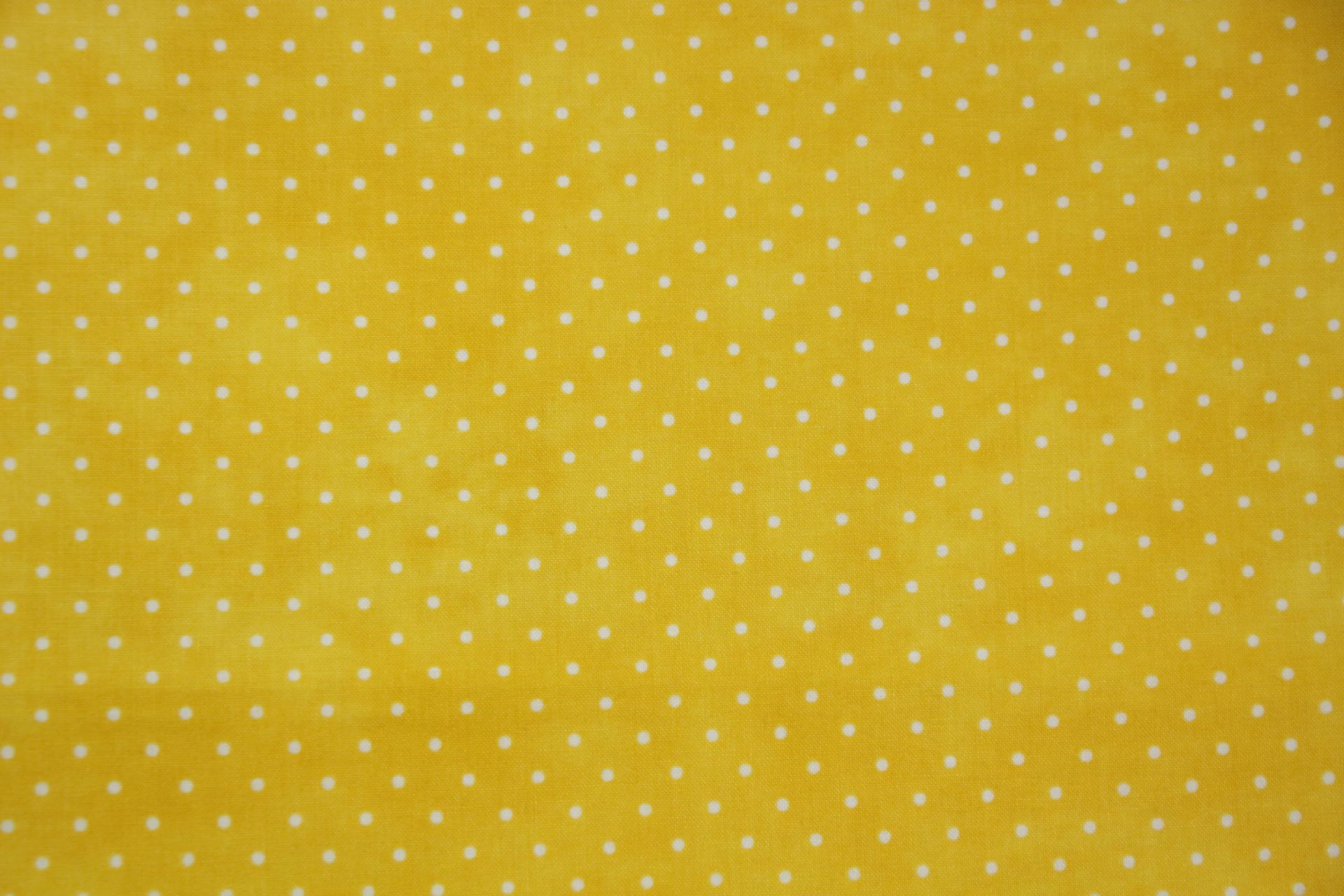quiltstof-Warm geel met witte stipjes-Ma