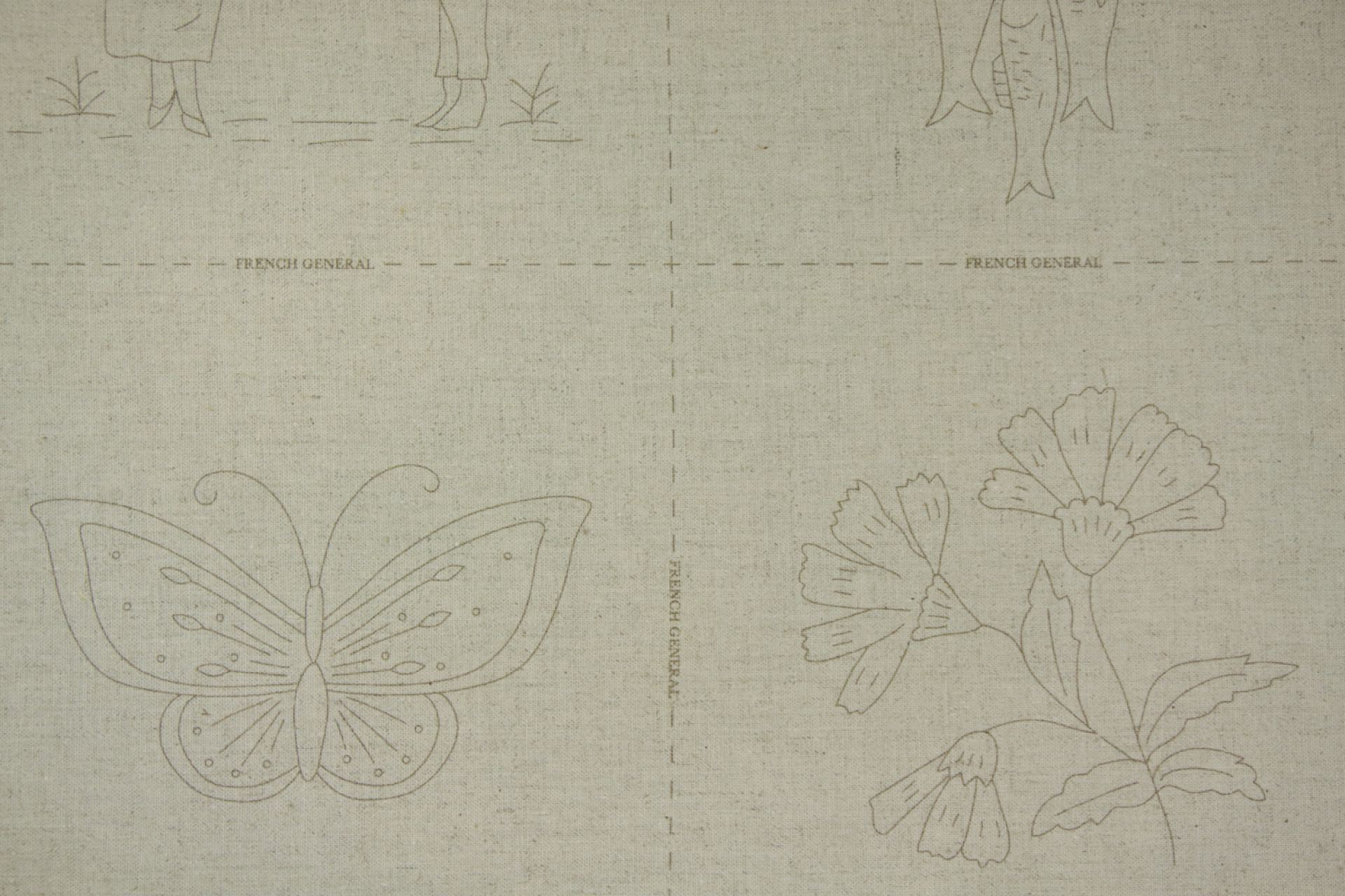 quiltstof-stitchery panel -Joie de Vivre