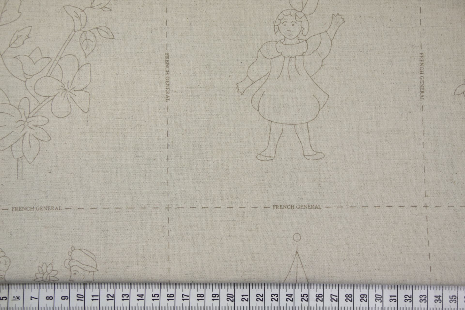 quiltstof-stitchery panel -Joie de Vivre