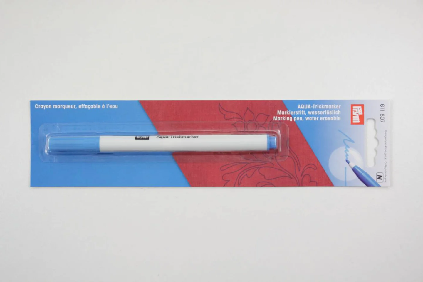 Verdwijnstift-blauw-Prym-Water oplosbaar.