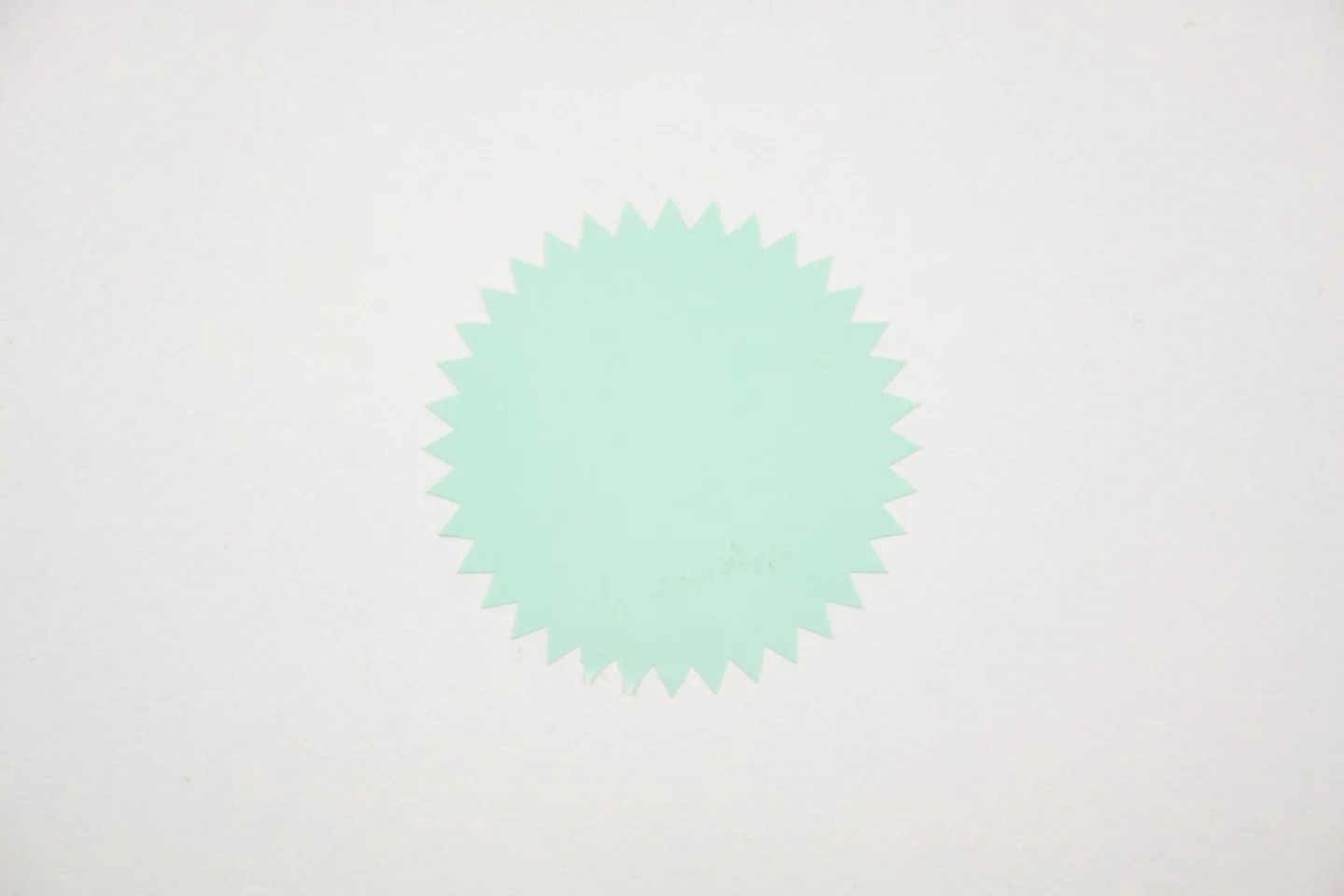 Sluitsticker-rond ster-mintgroen-50 mm.