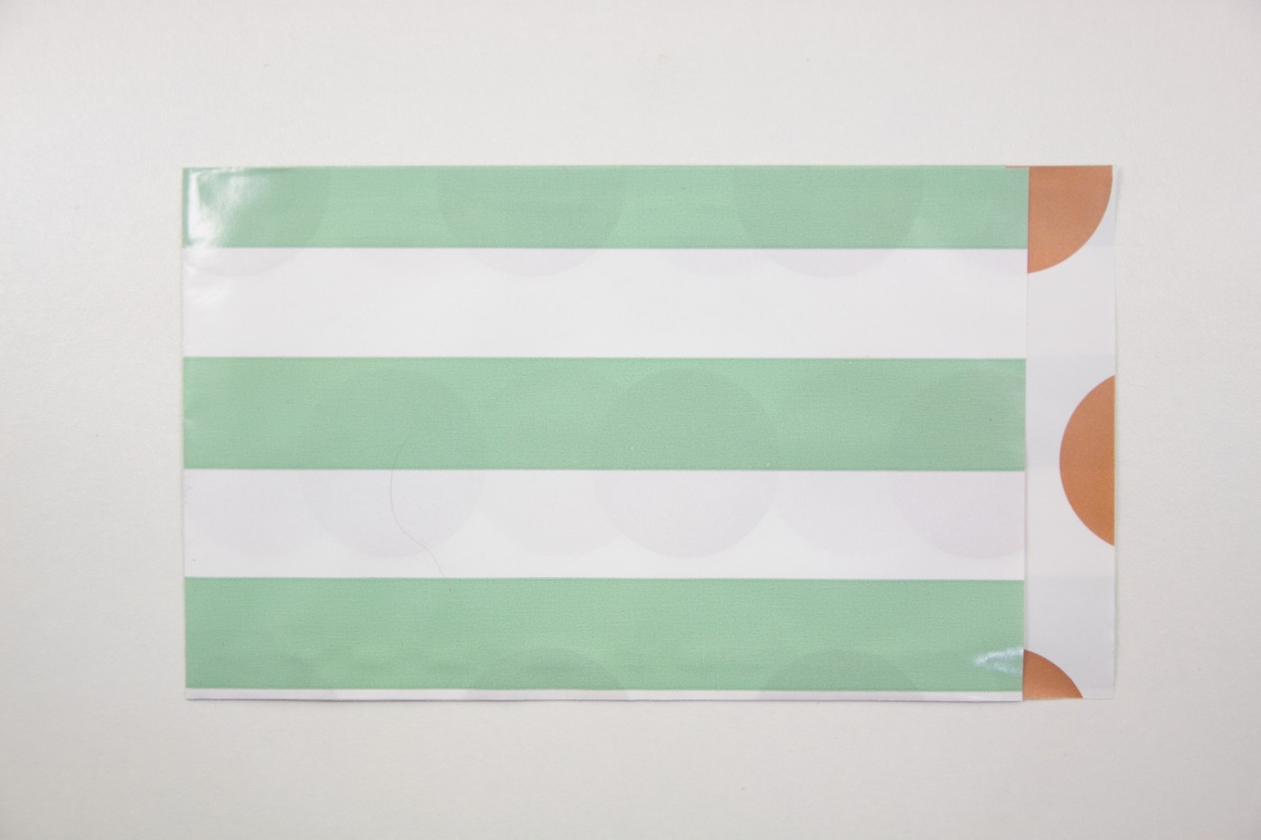 Zakje-papier-groen witte streep