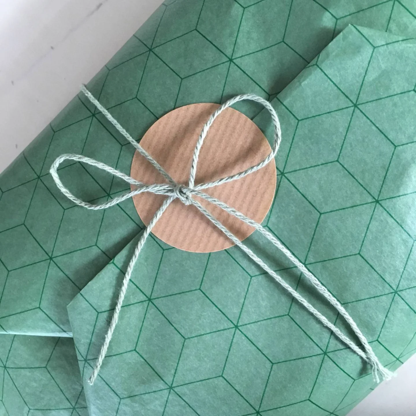 inpakken zachtgroen.